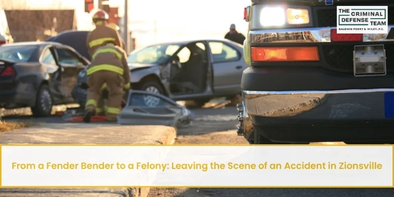 leaving the scene of an accident in zionsville